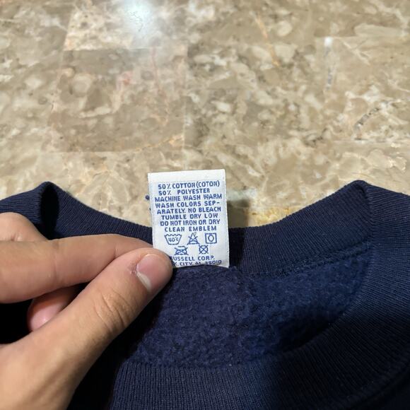 Vintage Russell Sweatshirt Mens XL Blue Penn State Crest Collegiate Made In USA - Picture 9 of 11